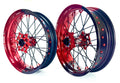 G2 ProSeries Supermoto Radsatz KTM / Husqvarna / GasGas / Beta / Yamaha – Excel Felgen rot/schwarz eloxiert, 17x3,50 / 17x5,00