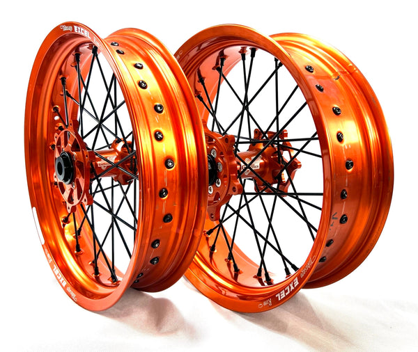 G2 ProSeries Supermoto Radsatz KTM – Excel Felgen orange, 17x3,50 / 17x4,25–5,00